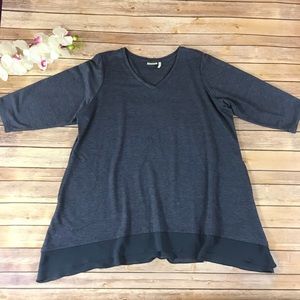 LOGO Lounge Women Tunic Top Sz 2X Navy Blue